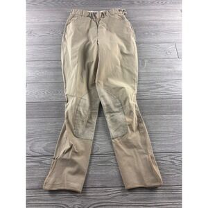 Pikeur Equestrian Riding Breeches Tan Beige Knee Patch Pants Womens 24